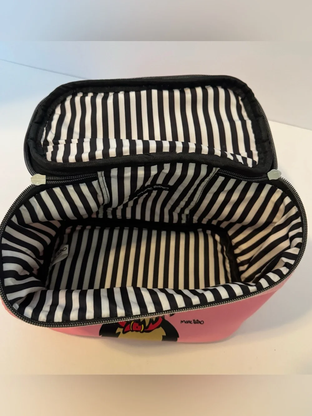 Marc Tetro Yorkie Pink Large Cosmetic Train Case